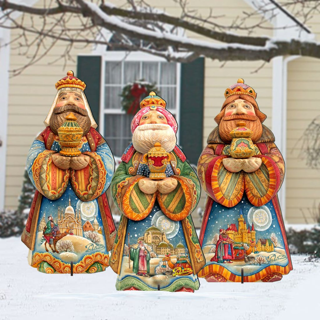 Three Kings Set Outdoor Nativity Set by G. DeBrekht - Nativity Holiday Decor - 8152653F-S3