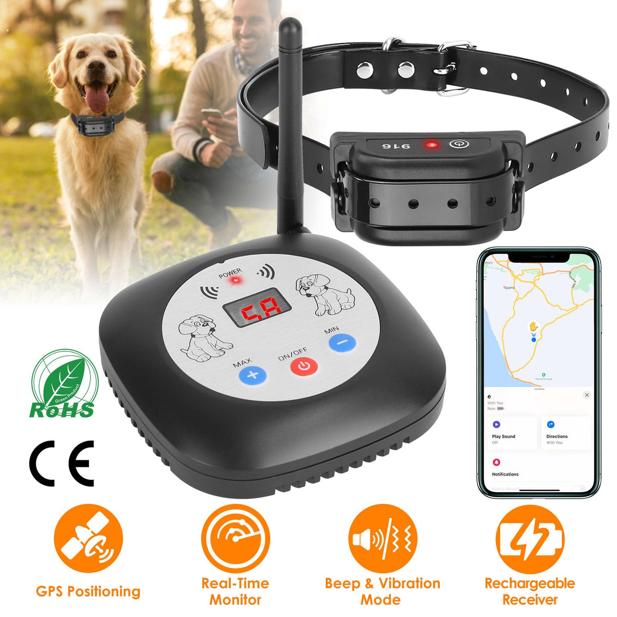 GBruno 328FT Electric Wireless Dog Fence