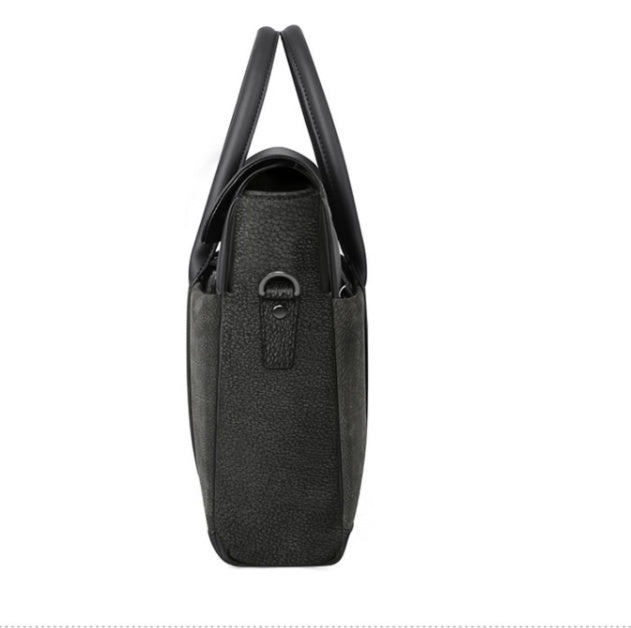 Men's Cowhide Computer Messenger Briefcase