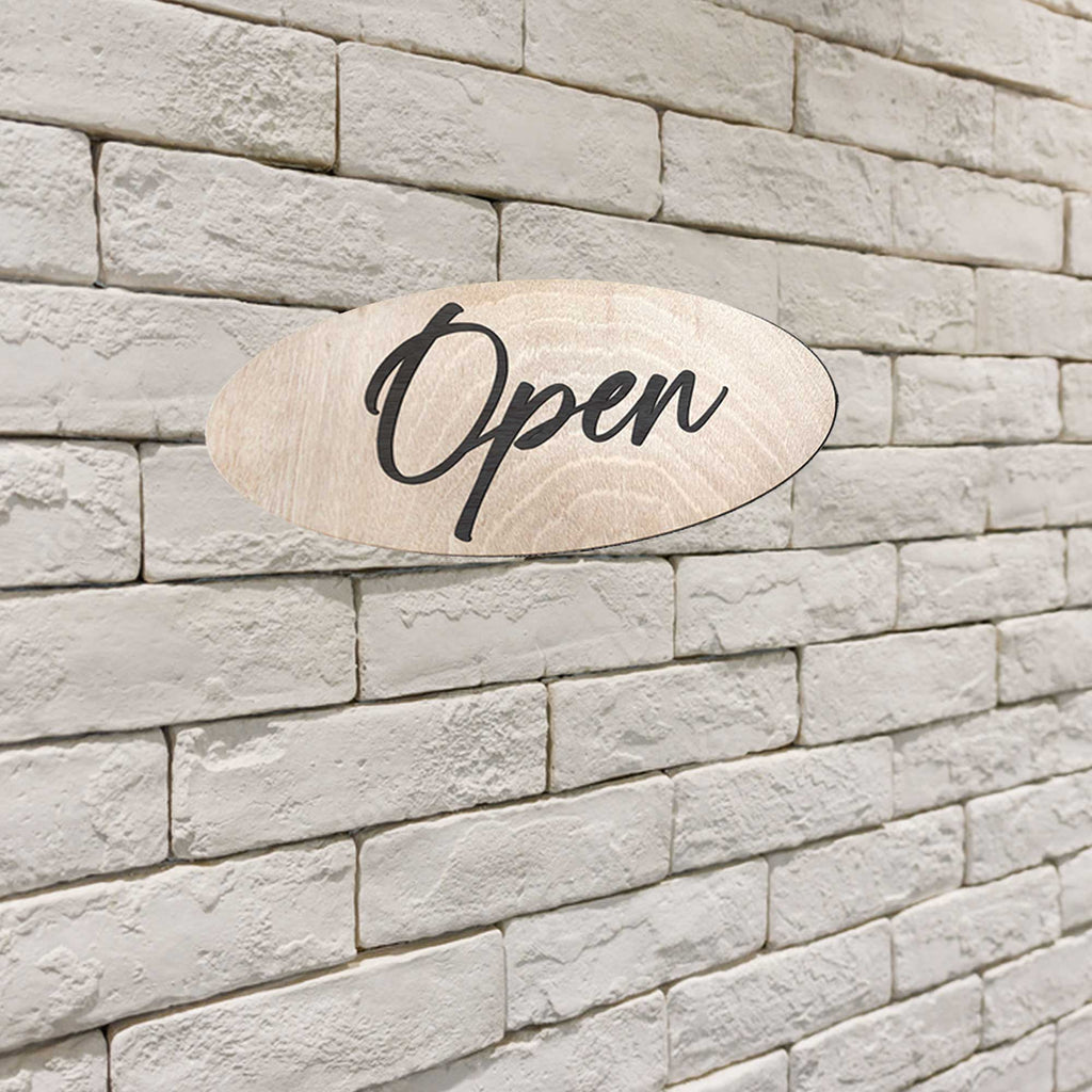 Open sign, Business sign, Made in the USA sign, Made from wood - 320325