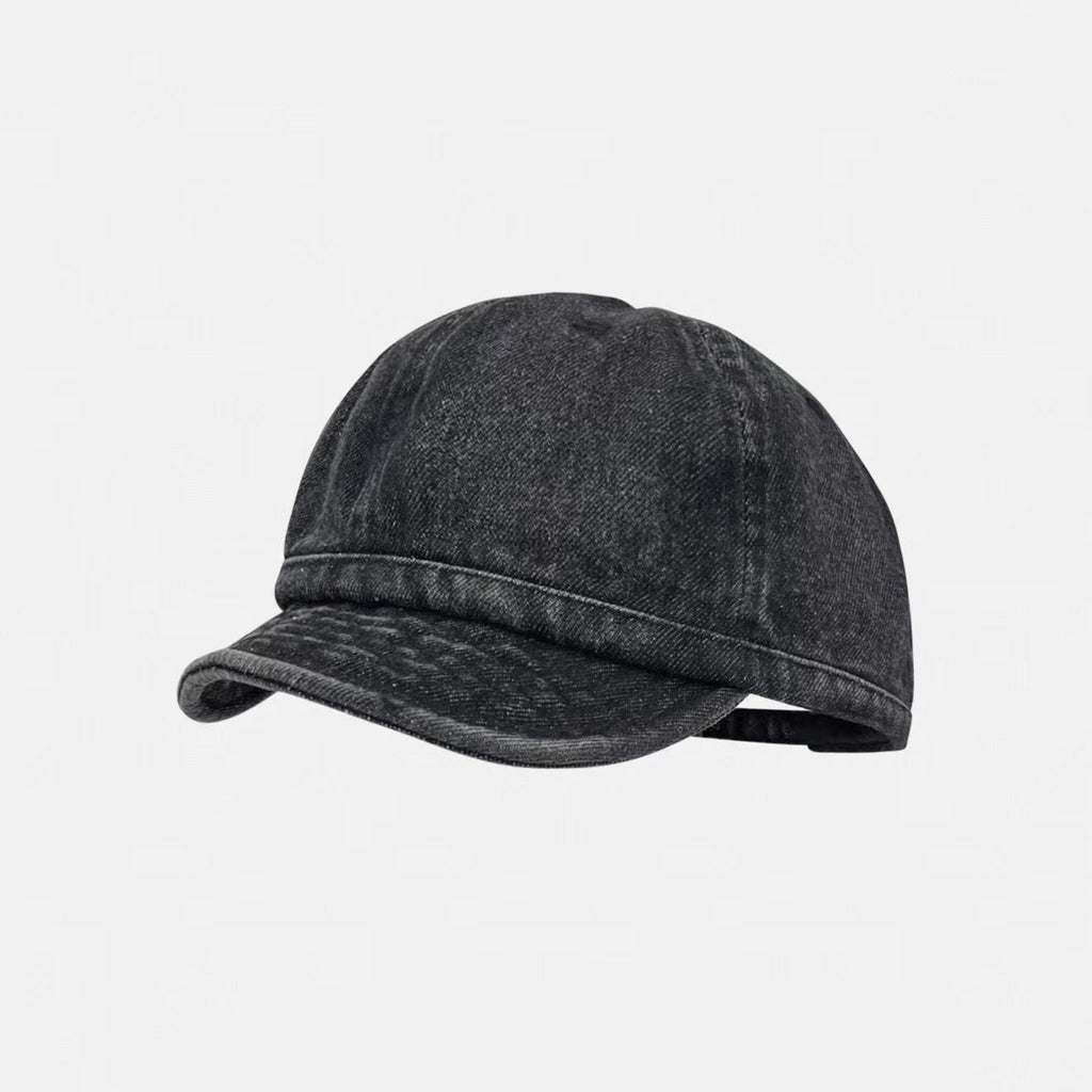 Japanese-style Retro Water-washed Gradient Brimmed Baseball Cap, Cool And Unique Glossy Board-aged Soft-top Baseball Cap With A Floppy Brim