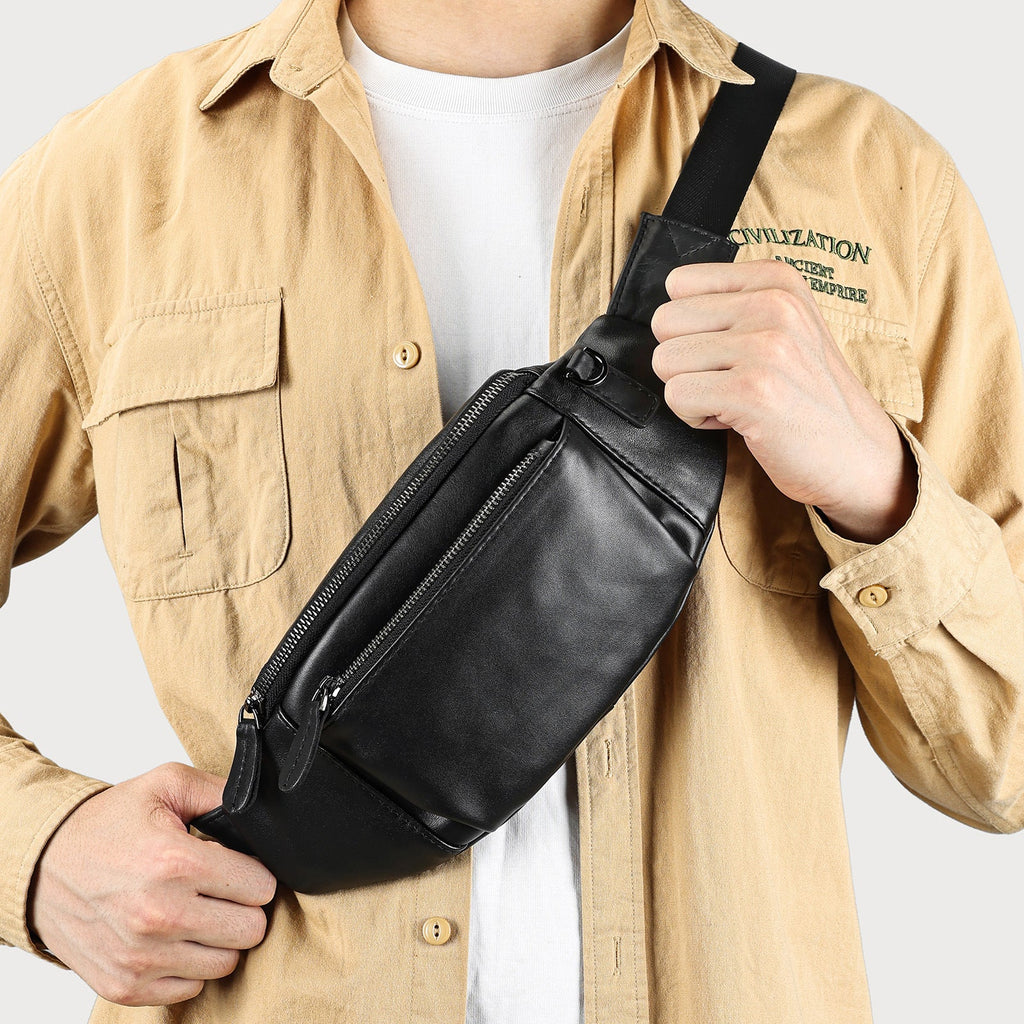 Men's High-End Chest Large-Capacity Casual Waist Bag