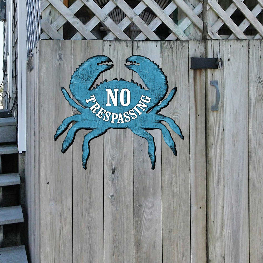 Crab Sign - No Trespassing Sign - Warning sign - Beach sign - Ready to hang - 320343