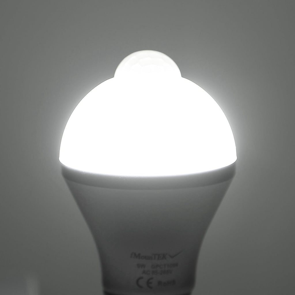 E27 Motion Sensor Light Bulb 9W/5W 1000LM 6500K Dusk to Dawn Automatic On/Off LED Light Bulb Indoor Outdoor Use