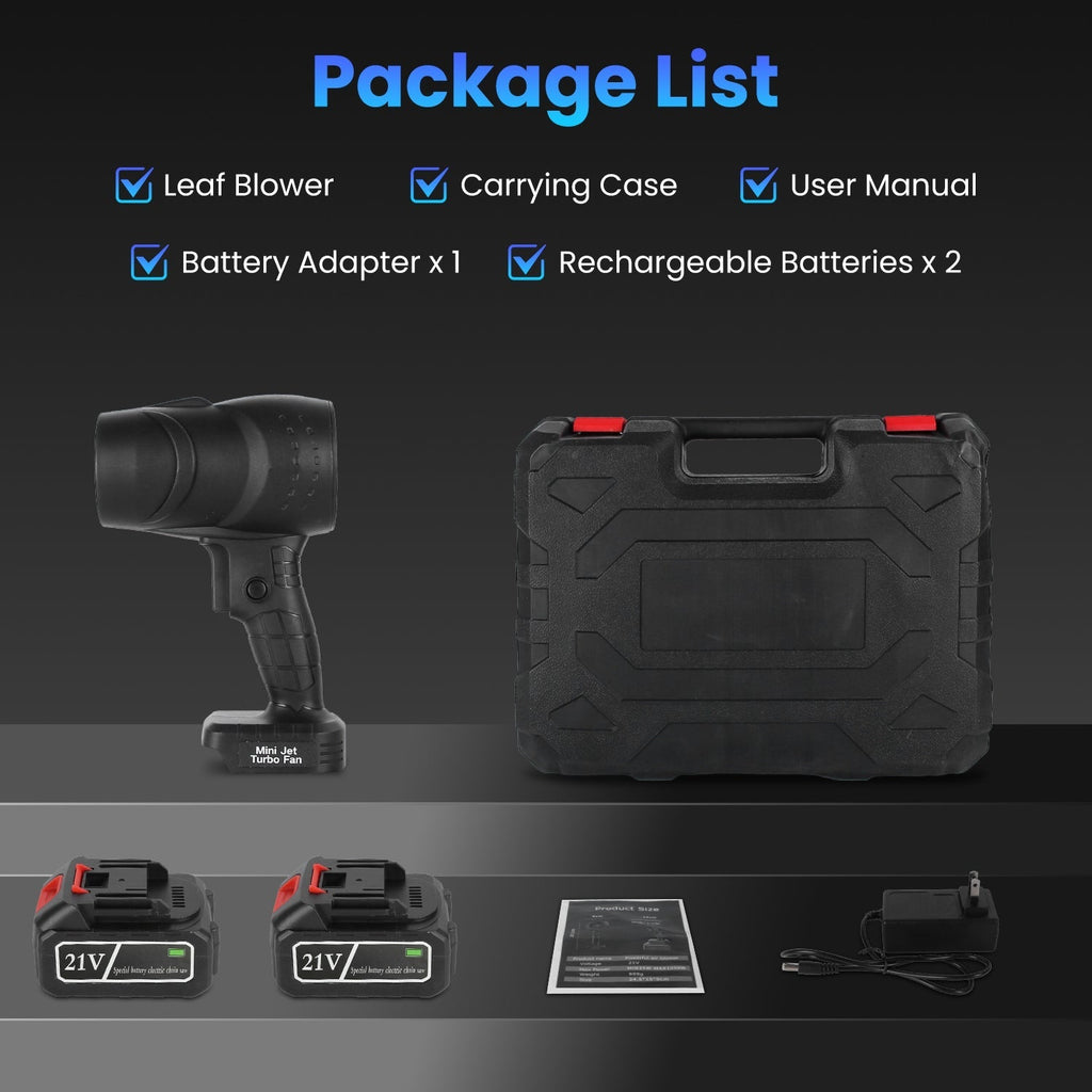 130000RPM Cordless Leaf Blower with 2×3Ah Batteries