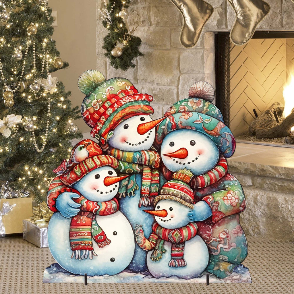 Snowman Family Outdoor Decor by G. Debrekht - Christmas Santa Snowman Decor - 8611057F