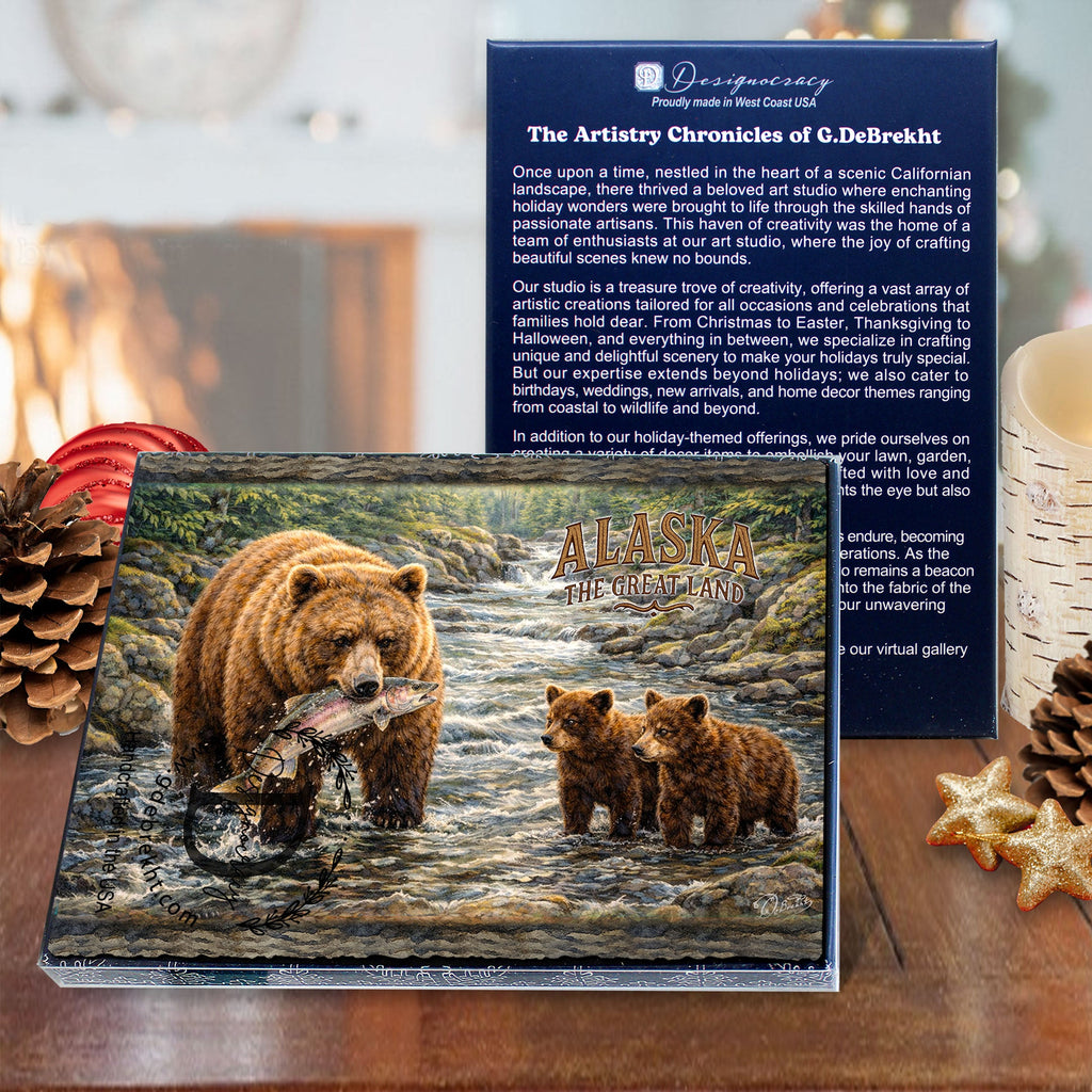 Bear Family Catch Greeting Card Greeting Card by G. Debrekht - 97102GC