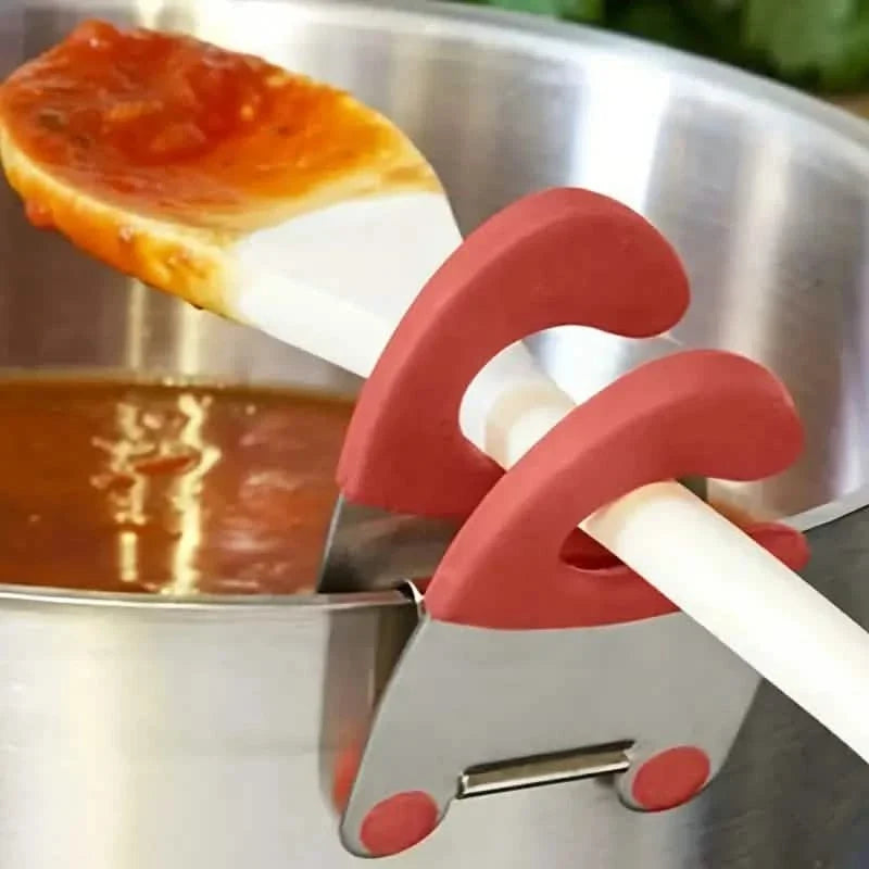 4-Pieces: Stainless Steel Pot Spoon Holder
