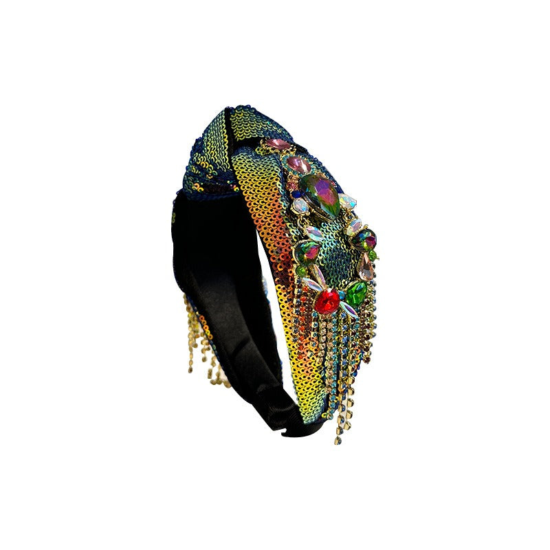 Retro and fashionable inlaid colored drill bit hoop