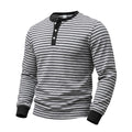 American-style Vintage Striped Long-sleeve Mens Top