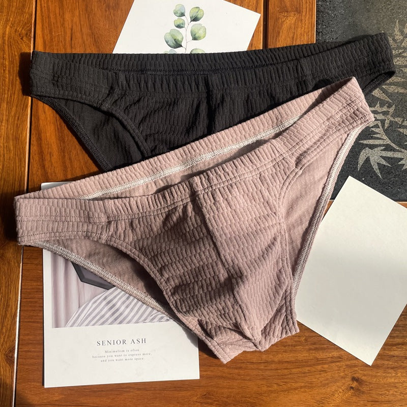 Men's Triangle Underwear Pure Cotton Pants Solid Color Shorts
