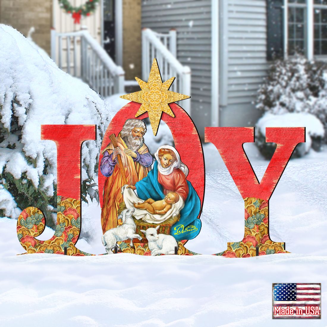 Joy Regal Outdoor Nativity Set by G. DeBrekht - Nativity Holiday Decor - 8121456F-S3M