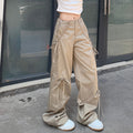 Loose Straight Wide Leg Mop Pants Women