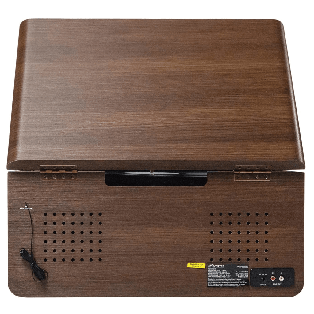 Victor Monument 8-in-1 Wood Music Center Espresso - Refurbished