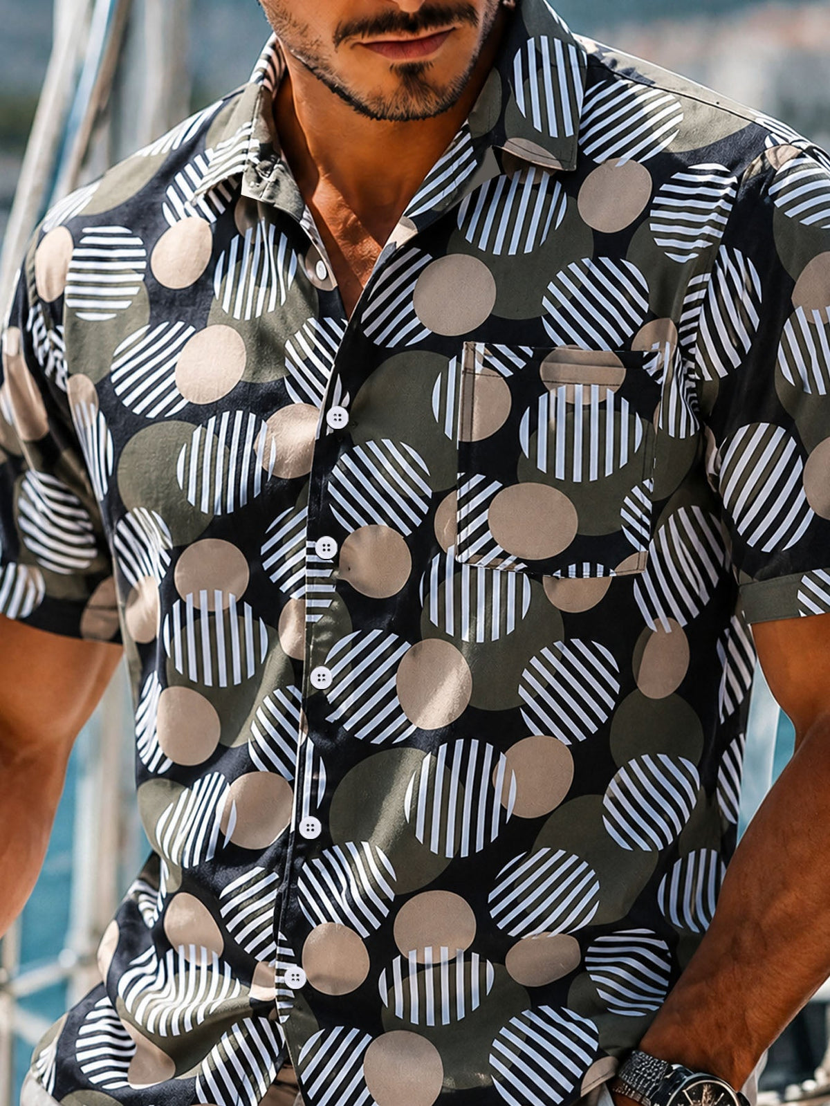 Men's Casual Hawaiian Shirt,Vibrant Prints Perfect For Holiday, Outdoor, And Parties