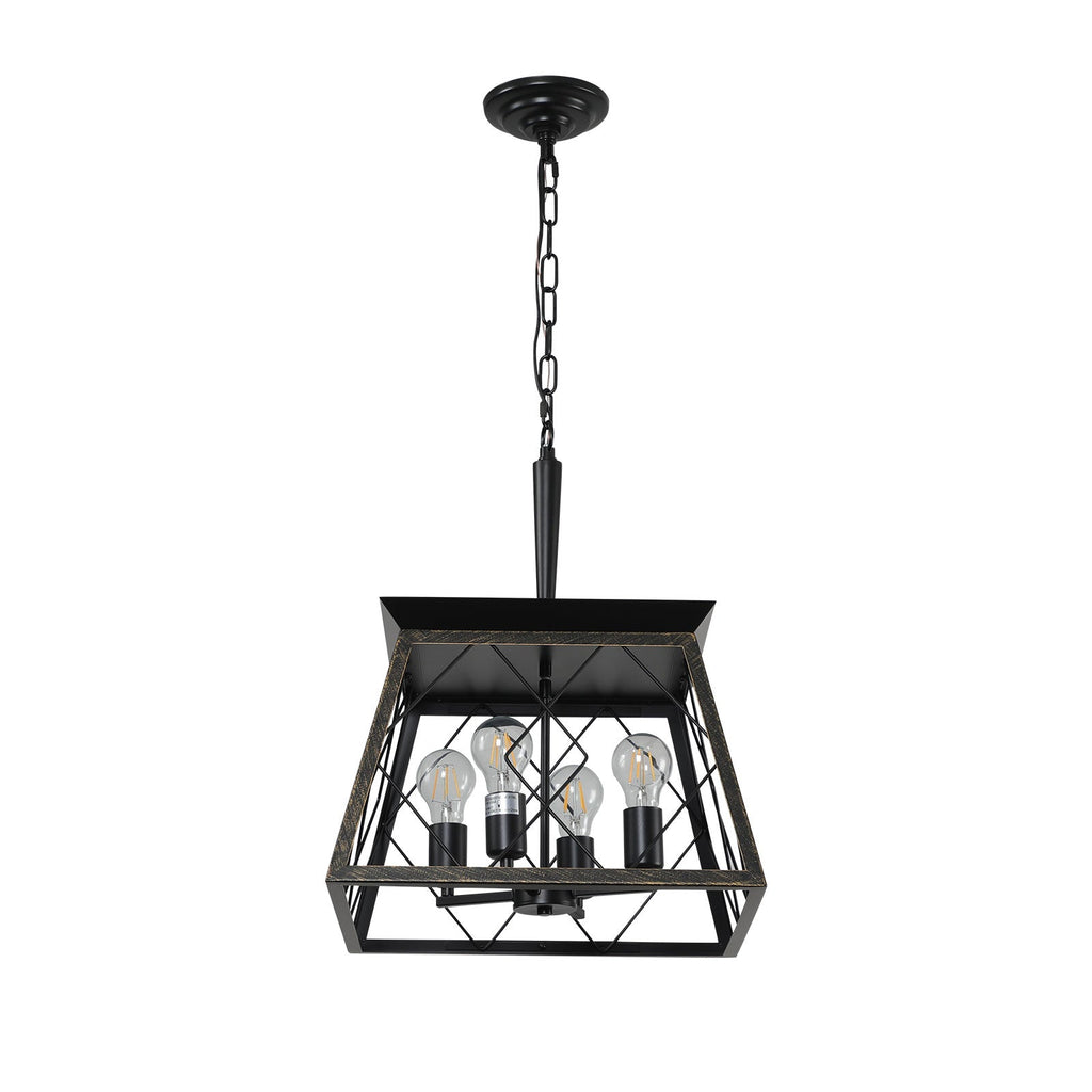 Farmhouse Chandelier  4-Light Vintage Antique Chandeliers Light Fixture For Kitchen Dining Room Living Room(No Bulbs)