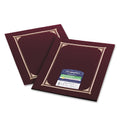Geographics Certificate/Document Cover, 12.5 x 9.75, Burgundy, 6/Pack