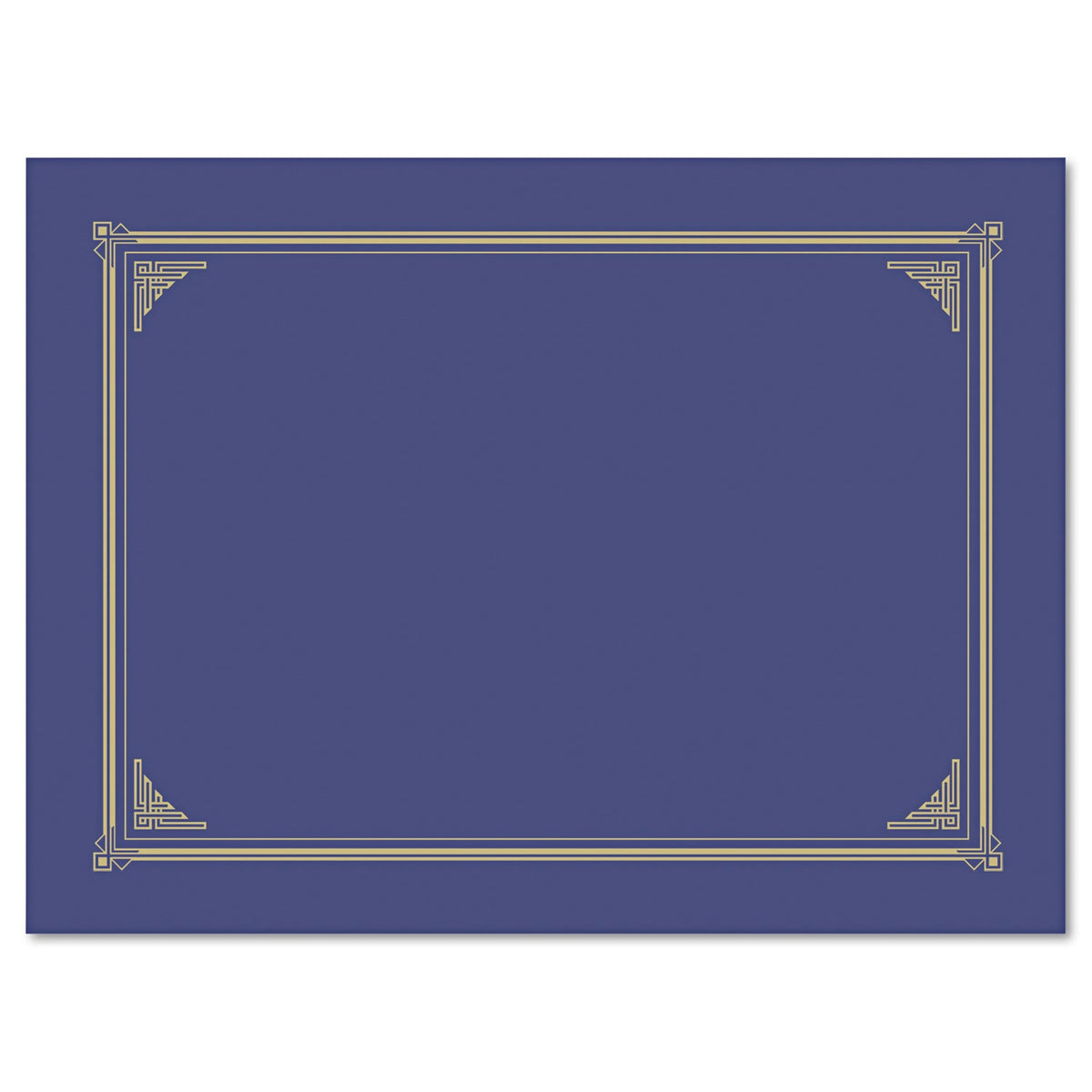 Geographics Certificate/Document Cover, 12.5 x 9.75, Metallic Blue, 6/Pack