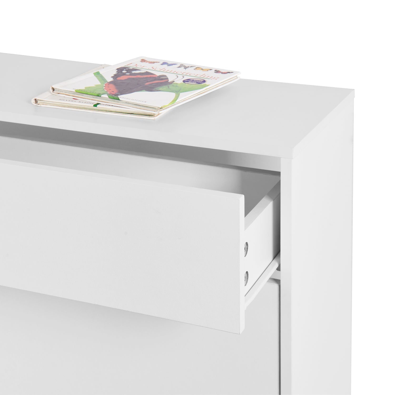 Independent shoe rack storage box with drawers and metal legs, modern shoe cabinet with 2 flippable drawers
