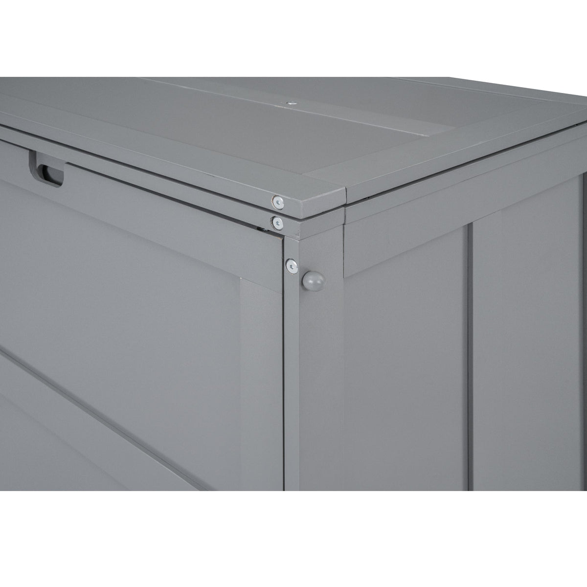 Queen Size Murphy Bed with Rotable Desk  Gray