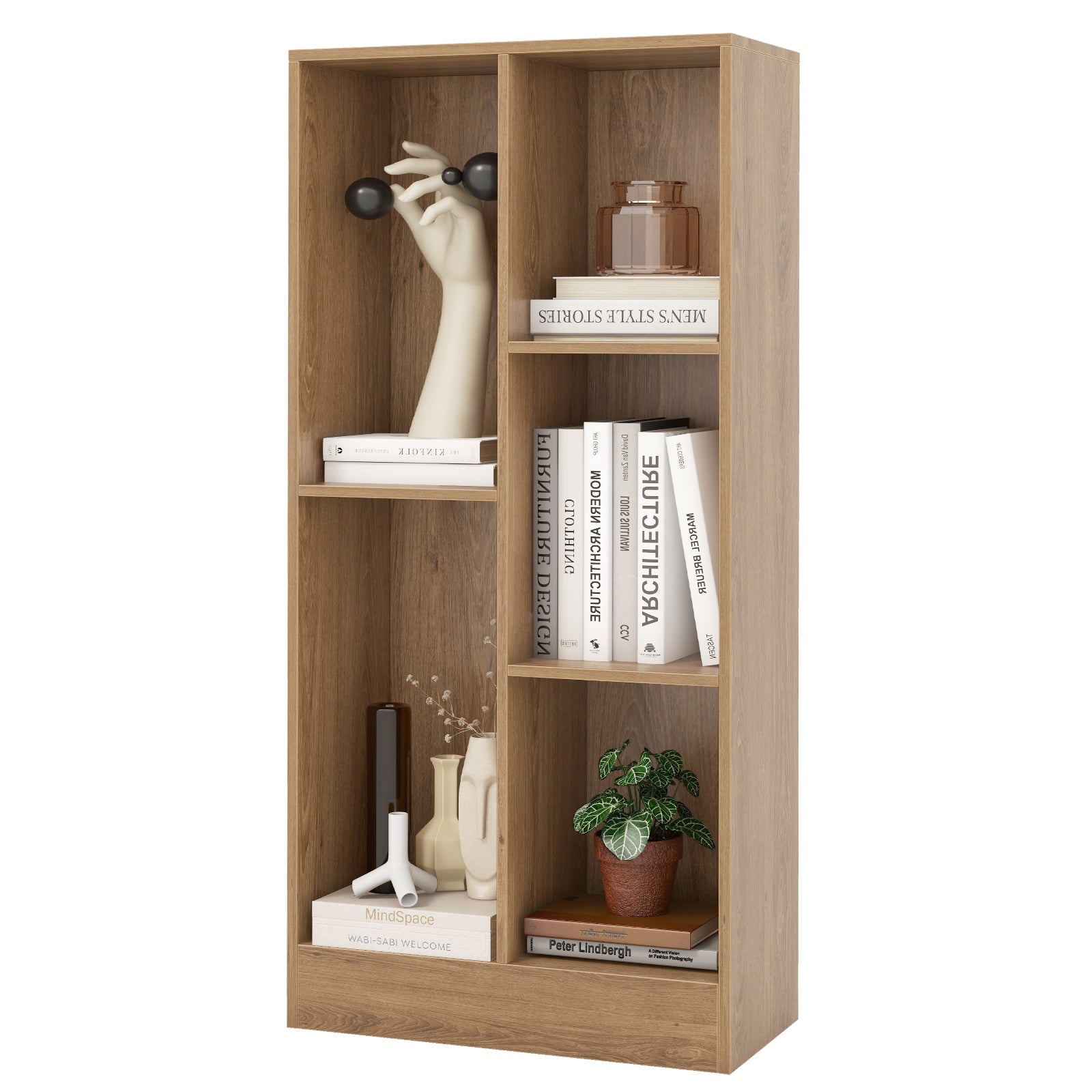 41 Inches 5-Cube Floor Bookcase with 2 Anti-Tipping Kits