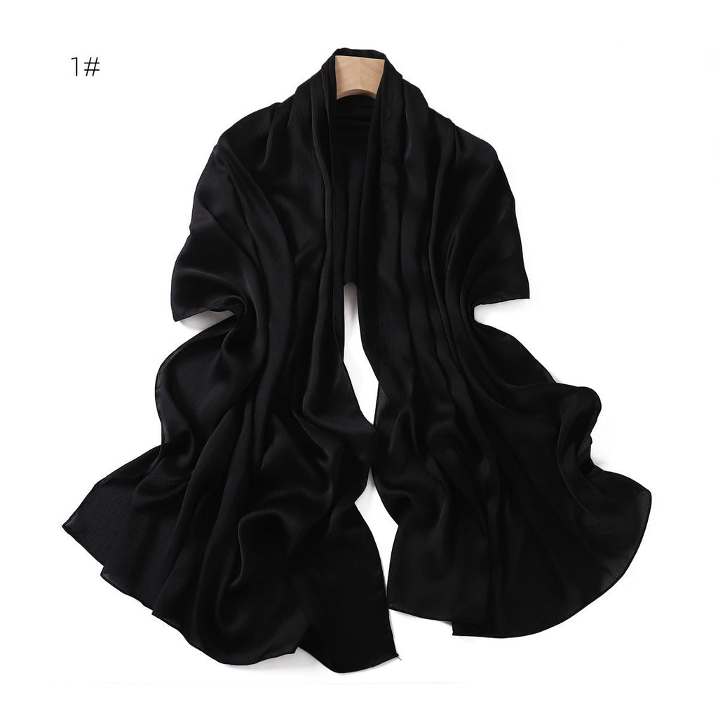 Solid-color Womens Summer Shawl Sunscreen Scarf