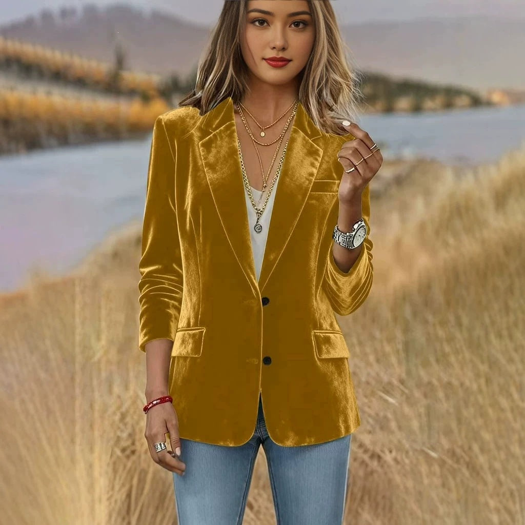 Two-button Long-sleeve Blazer