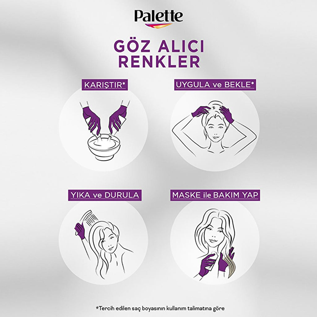 Palette Hair Dye - Intense Color, Nourishing, 8-0 Dark Blonde