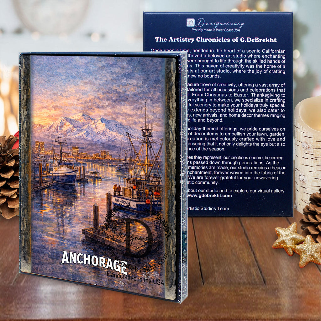Harbor at Sunset Greeting Card by G. Debrekht - 97132GC