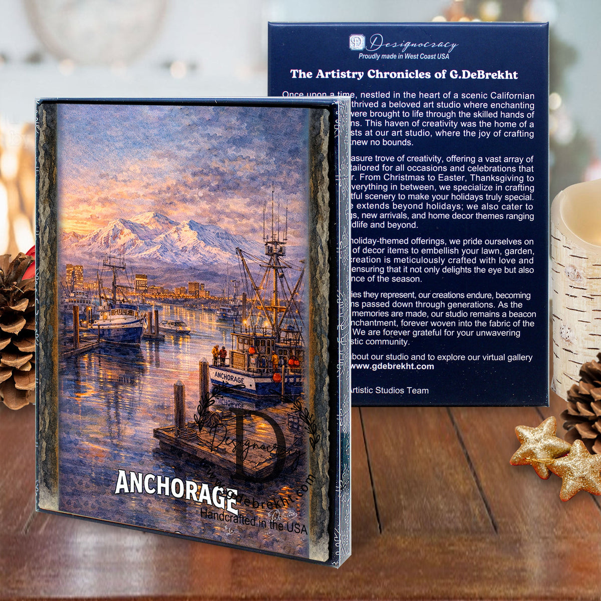 Harbor at Sunset Greeting Card by G. Debrekht - 97132GC
