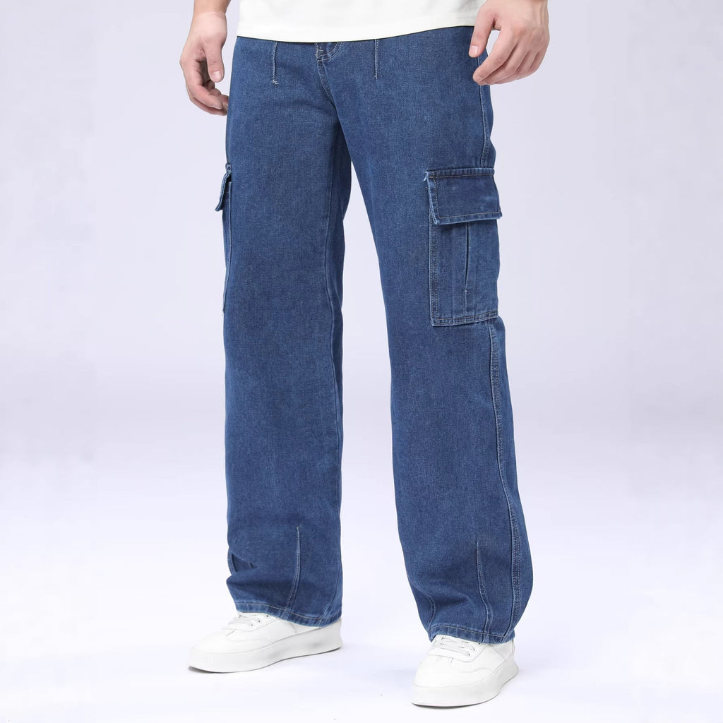 Men's Denim Casual Fashion Wide Leg Pants