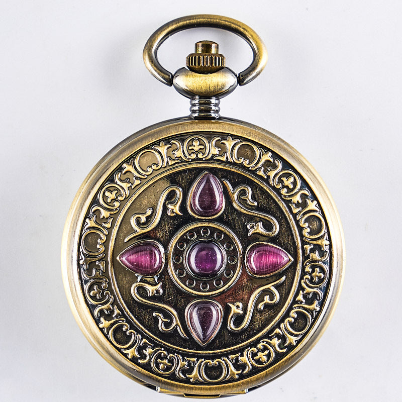 Retro Flip-Open Mechanical Pocket Watch