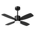 42inch Ceiling Fan with Light and Remote 3CCT LED with Memory 4H Timer 6 Speeds-Black
