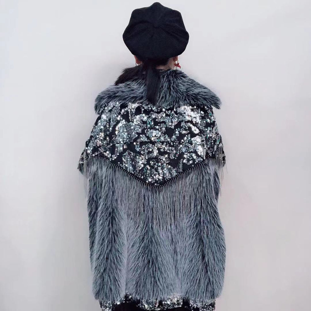 New One-piece Fur Lamb Wool Coat Women's Clothing