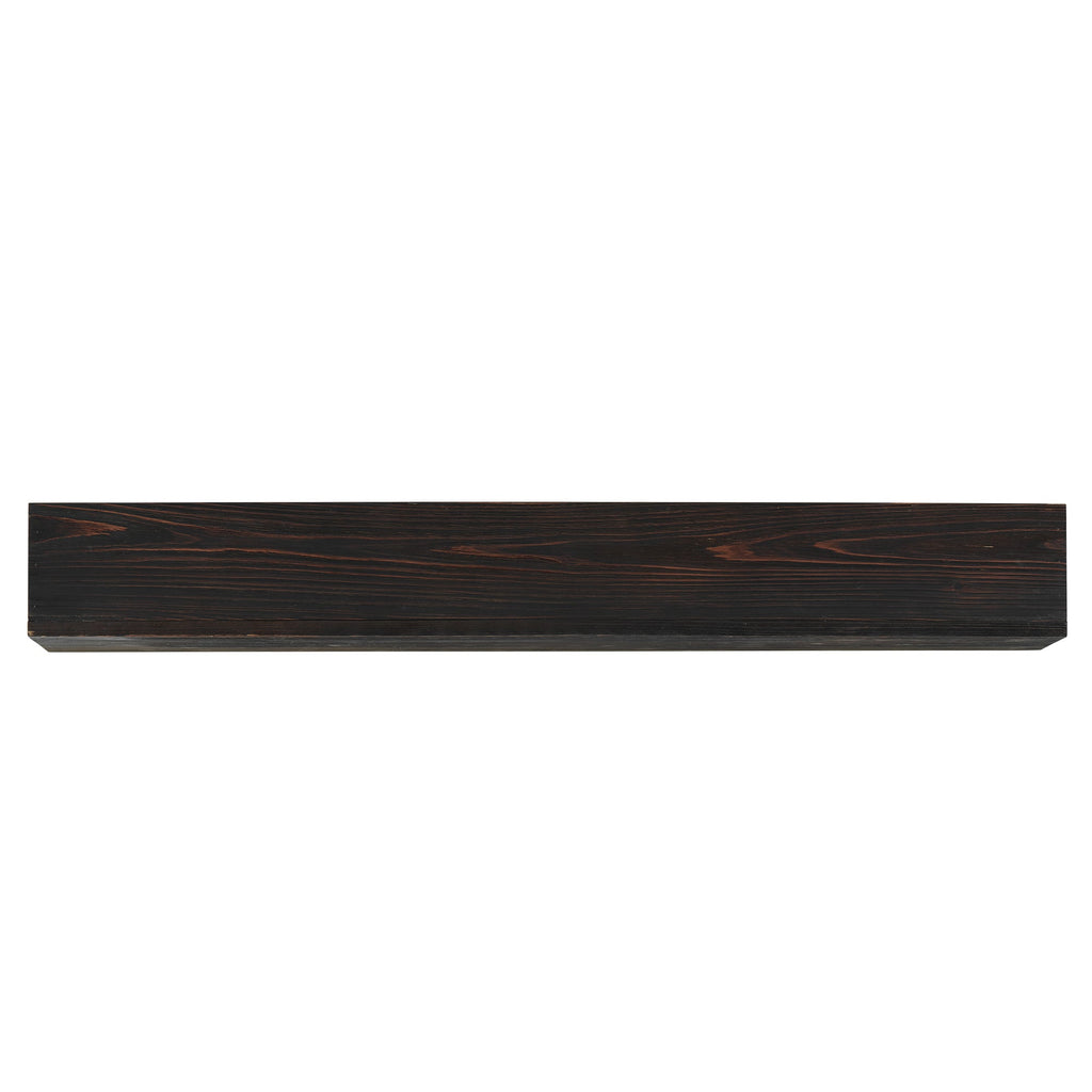 72" Rustic Wood Fireplace Mantel,Wall-Mounted & Floating Shelf for Home Decor Espresso
