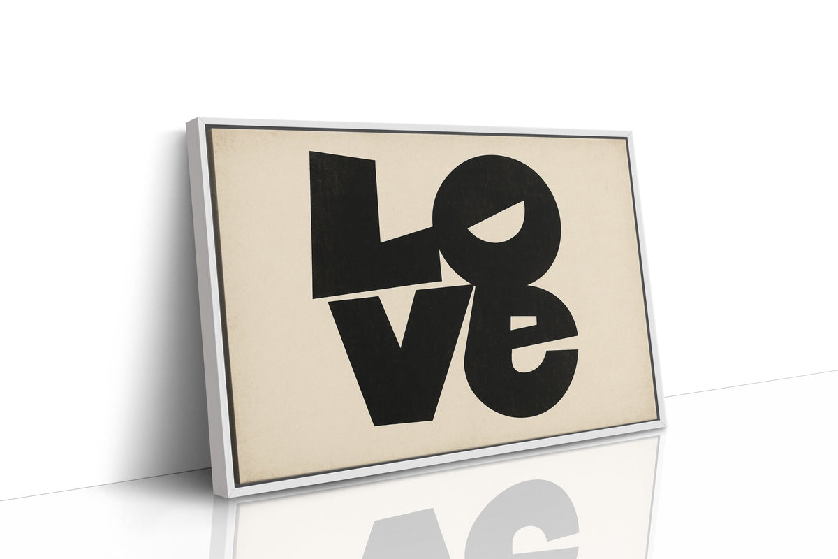 LOVE Modern Block Typography Print