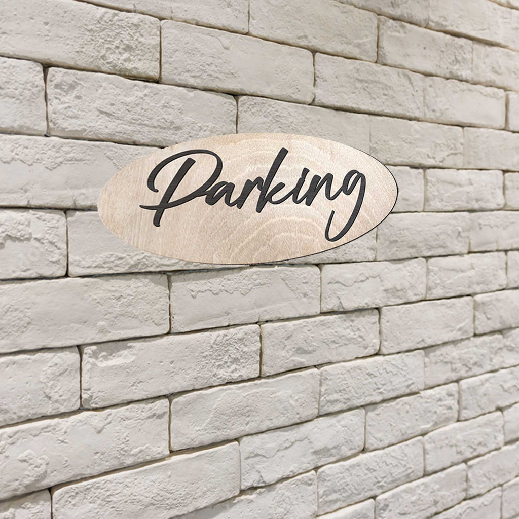 Parking sign, Business sign, Made in the USA sign, Made from wood, Weather resistant - 320327