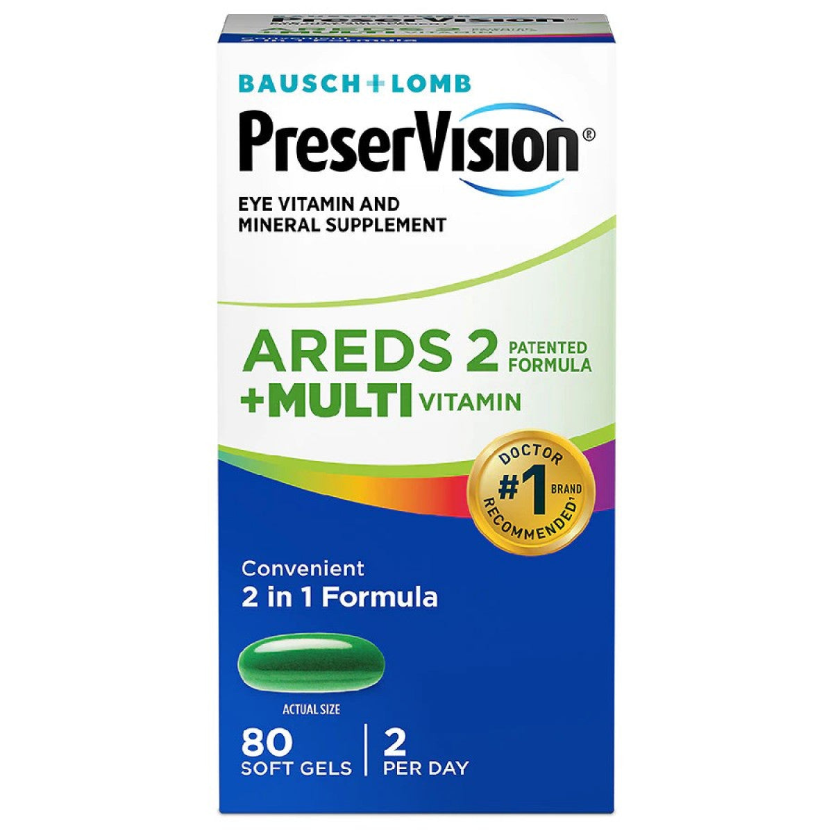 PreserVision® AREDS 2 Multivitamin Gelcap SFG, 80 EA