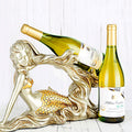 Mermaid Resin Wine Bottle Holder – Decorative Display Stand | Gold & Silver
