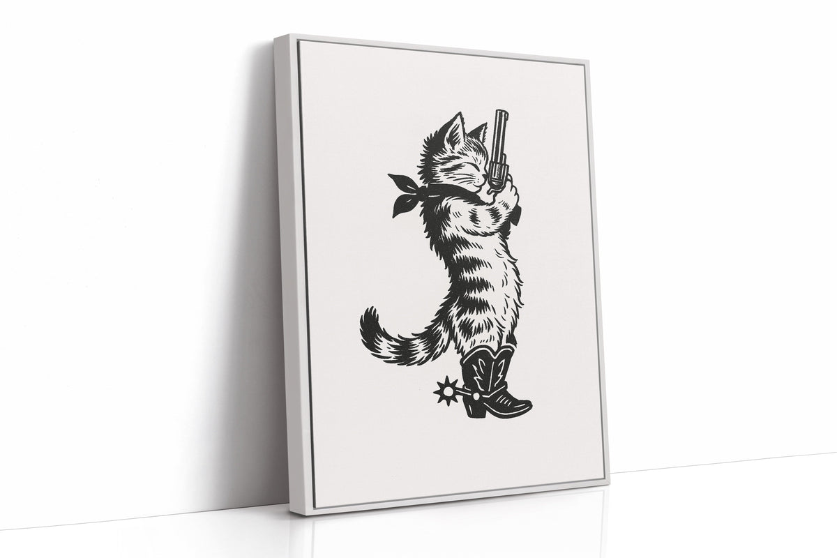 Purrpare for Trouble – Cowboy Cat Sheriff Print