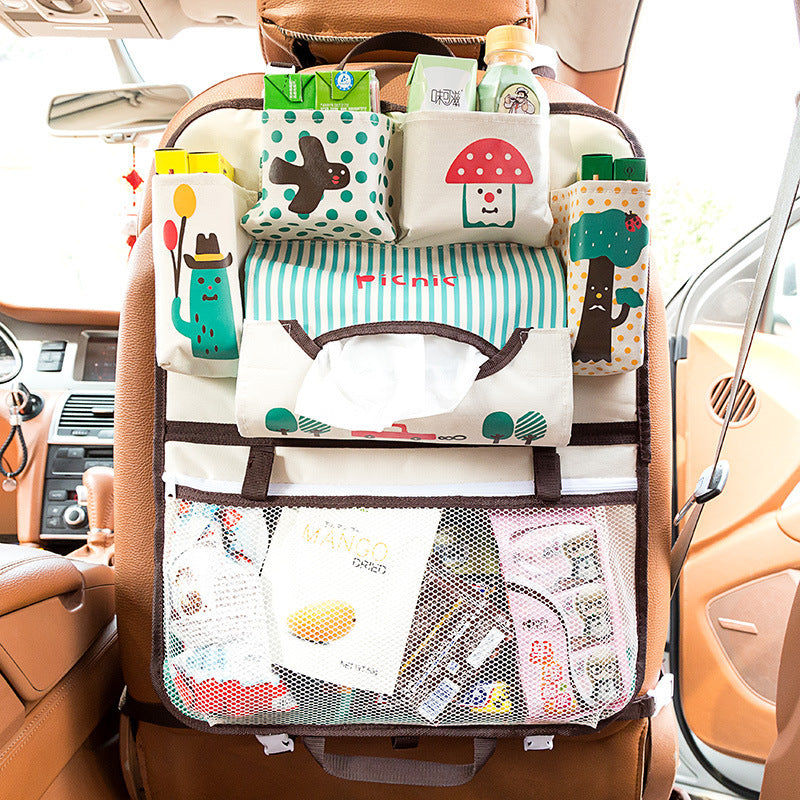 Cartoon car storage bag seat hanging bag