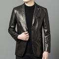 High-end Oil-Waxed Sheepskin Fashionable Casual Blazer