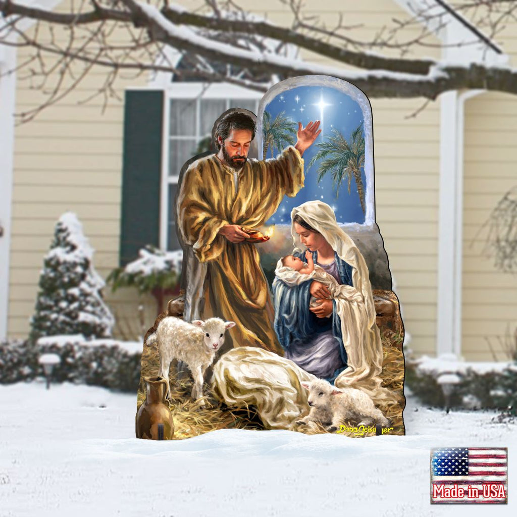 Glory to God Nativity Outdoor Decor by D. Gelsinger - Nativity Holiday Decor - 8461045F-DG