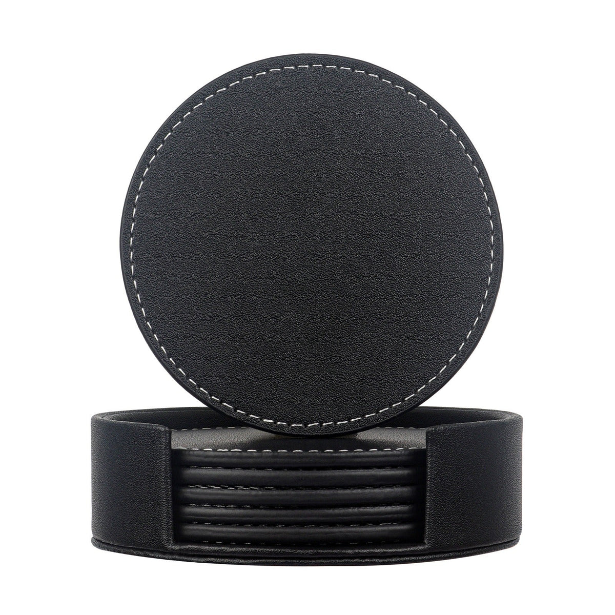 Creative PU leather coaster Exquisite insulated tea water cushion Square leather coaster