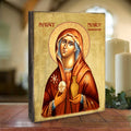 Maria Magdalena Icon – Handcrafted Wooden Religious Gold Plated Icon Decor- Inspirational Icon Decor - 85014-2