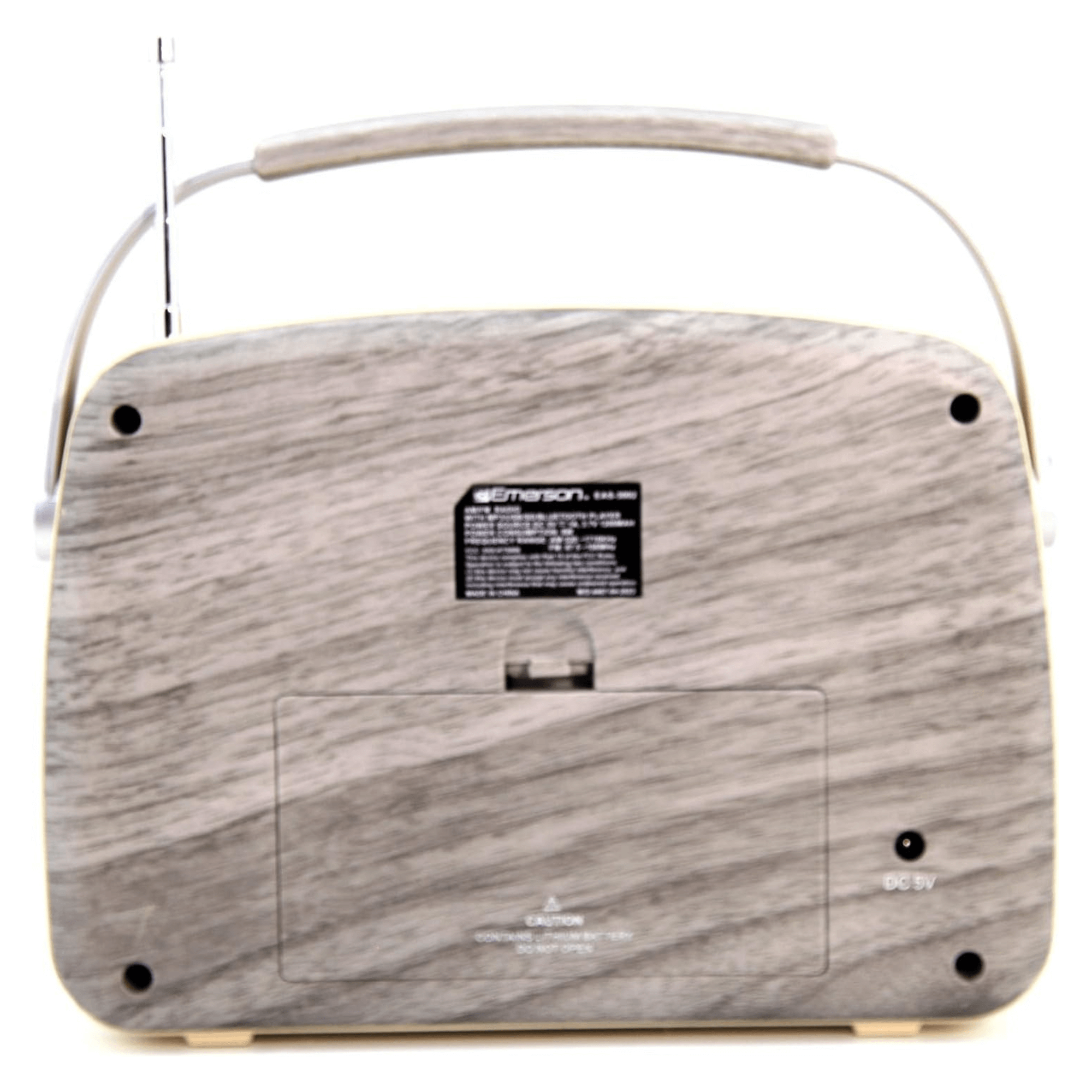 Emerson Portable Retro Radio with Built-In Rechargeable Battery and Memory Set