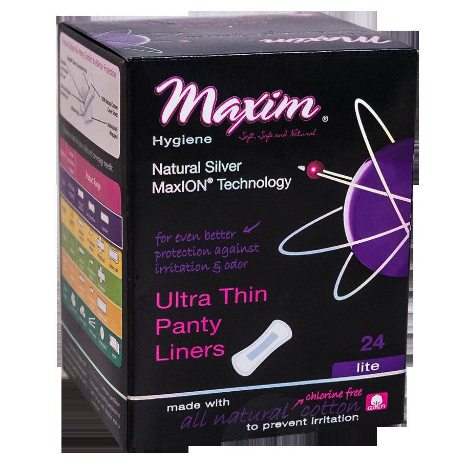 Maxim MaxION Ultra Thin Panty Liners, Light, 24 Ct, Hygiene Products