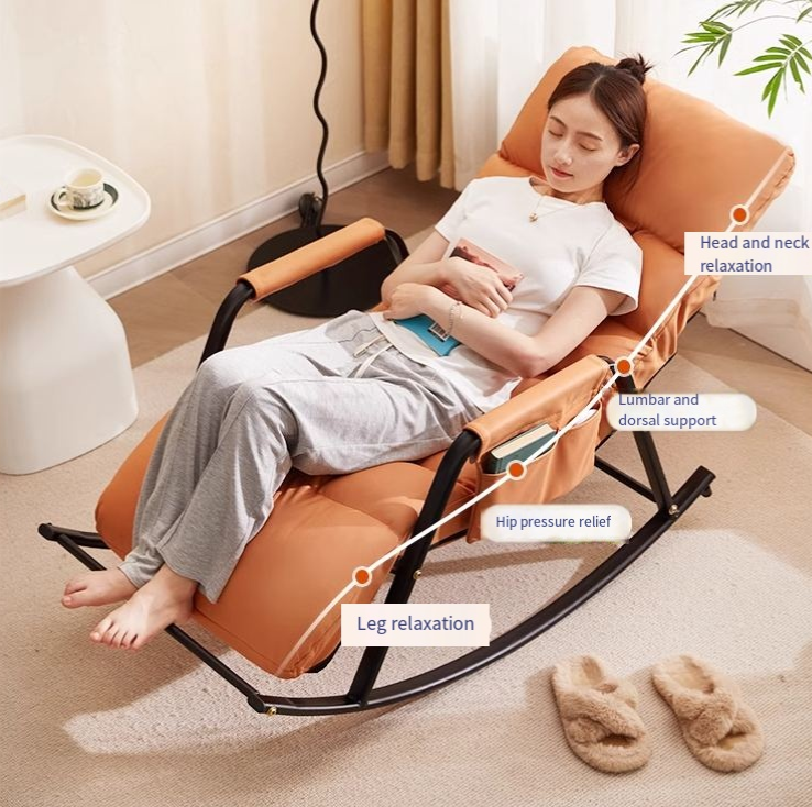 Rocking chair adult lounge chair balcony home leisure chair single lazy person sofa rocking chair lounge chair