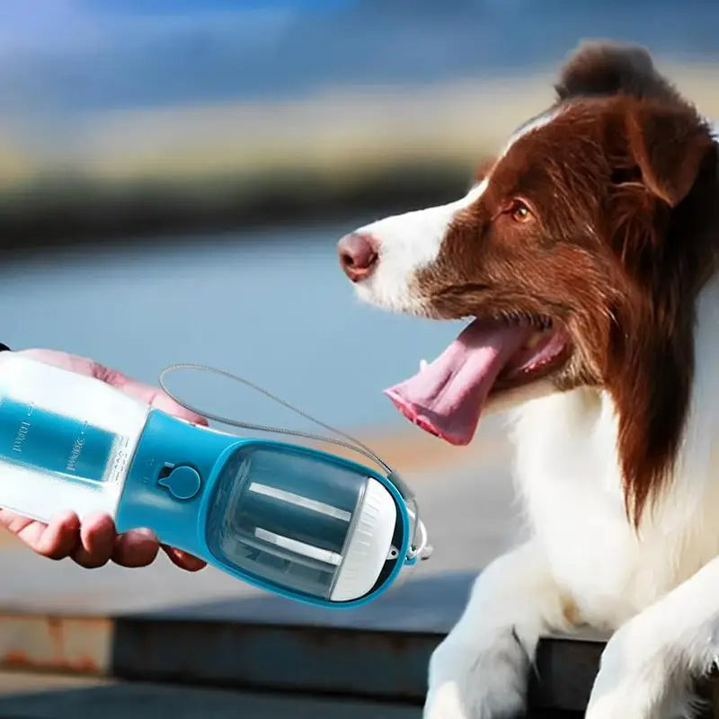 3-in-1 Pet Travel Bottle — Water, Food & Waste Bag, 9 Colors