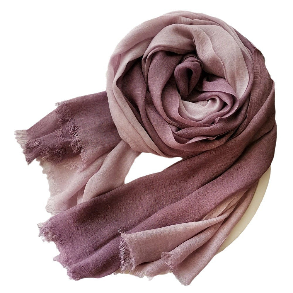 Large Soft Scarf Warm Cotton Tassel